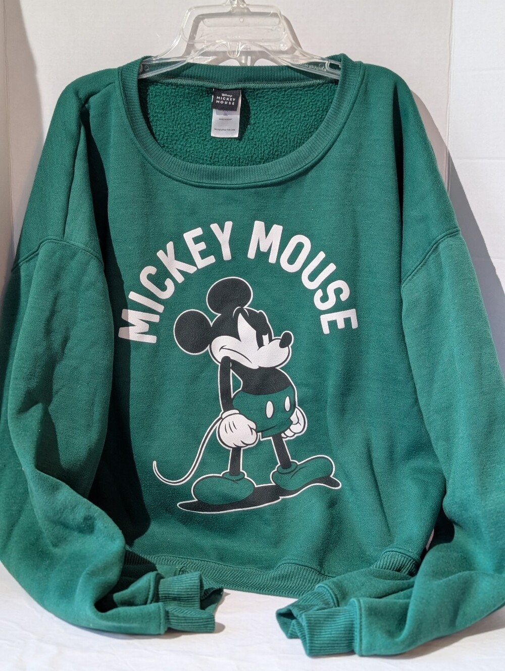 Disney License Mickey Mouse Emerald Green Sweatshirt, 2XL